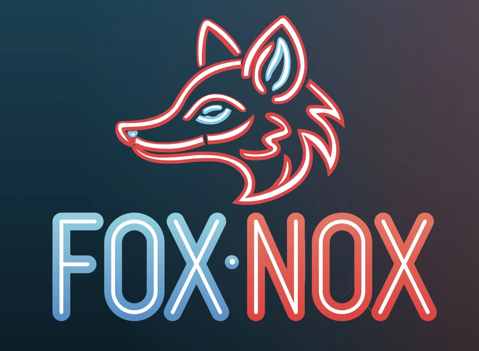Fox Nox neon fox logo