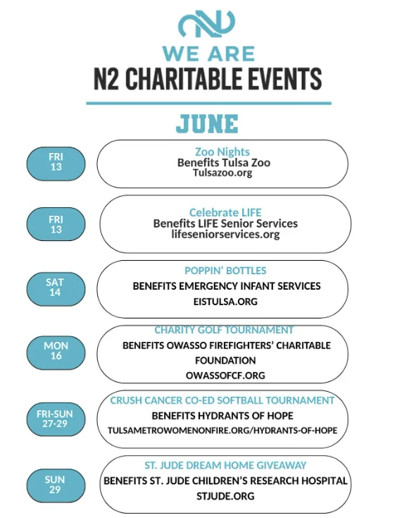 We Are N2 Charitable Events, June 2025 edition
