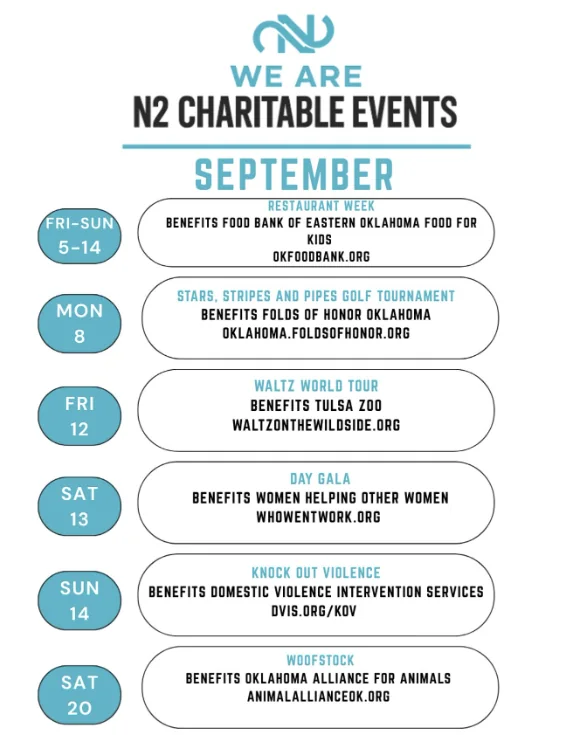 We Are N2 Charitable Events, September 2025 edition