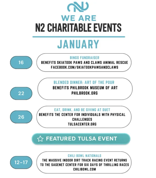 We Are N2 Charitable Events, January 2026 edition